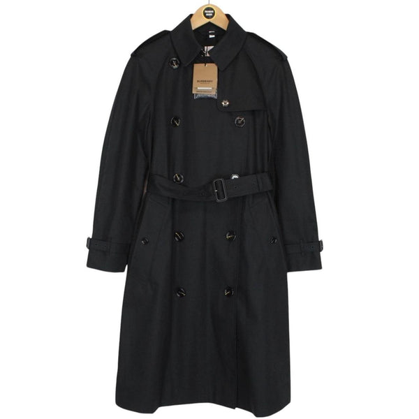 Burberry Hillington Black Nova Check Double Breasted Belted Trench Coat