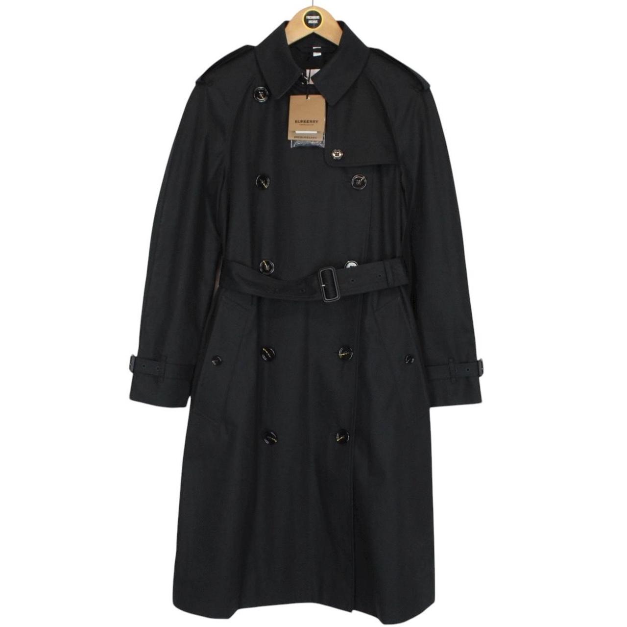 Burberry Hillington Black Nova Check Double Breasted Belted Trench Coat