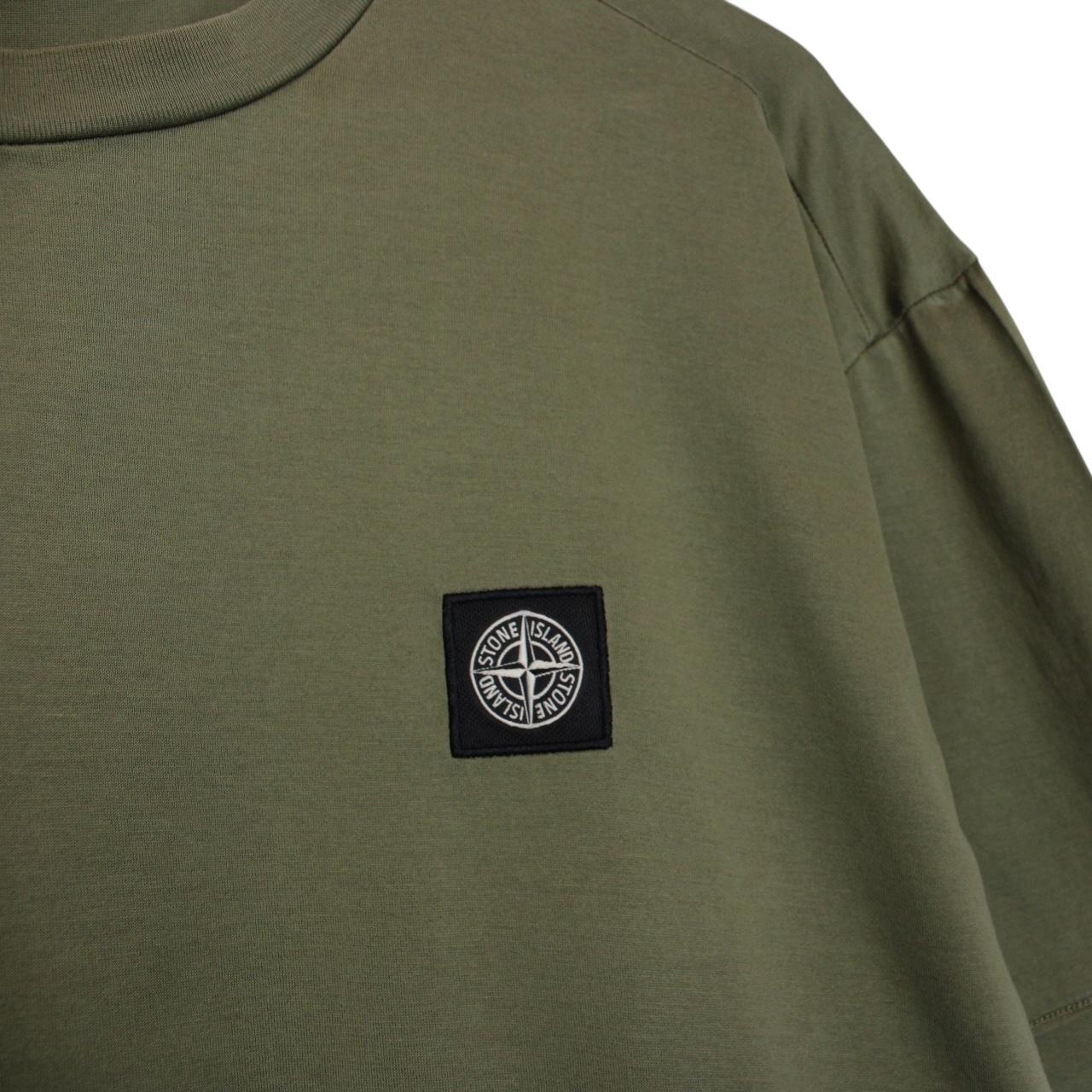 Stone Island Green Short Sleeve Cotton Compass T-Shirt