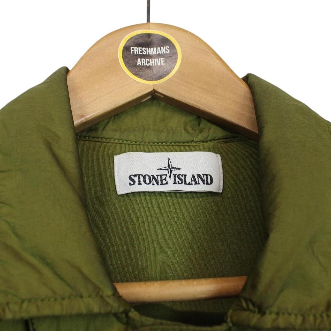 Stone Island SS 2016 Green Garment Dyed Crinkle Reps NY Full Zip Jacket