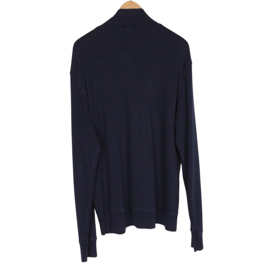 Burberry Brit Navy Blue 1/4 Zip Cotton Sweatshirt Jumper