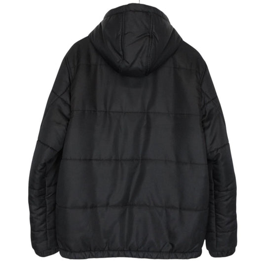 Moschino Black Full Zip Logo Nylon Puffer Jacket