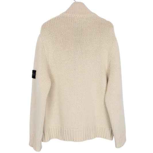 Vintage Stone Island AW 2003 Cream President Wool Knit Jacket