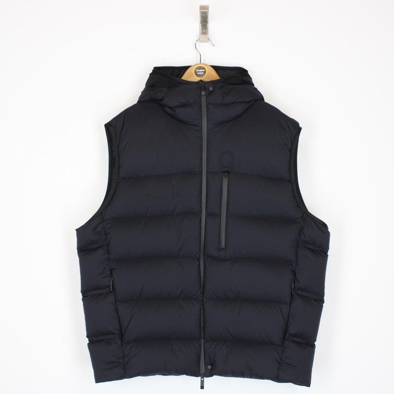 Moncler Tamega Navy Blue Hooded Down Gilet / Bodywarmer