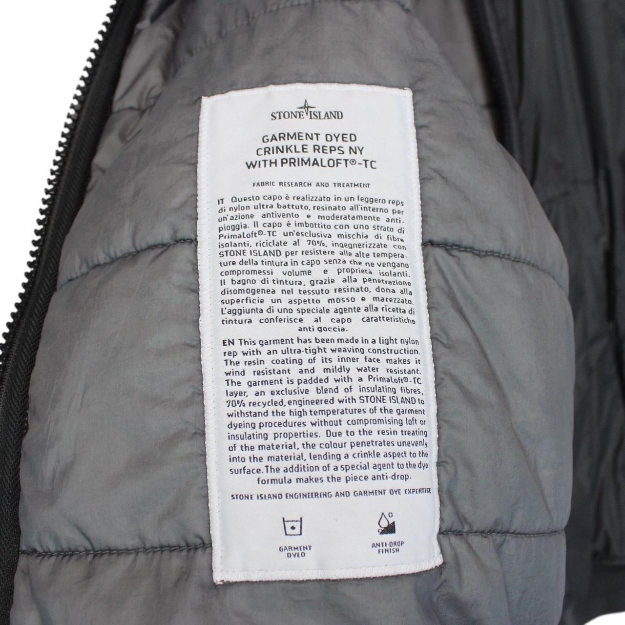 Stone Island AW 2020 Grey Garment Dyed Crinkle Reps NY Primaloft Jacket