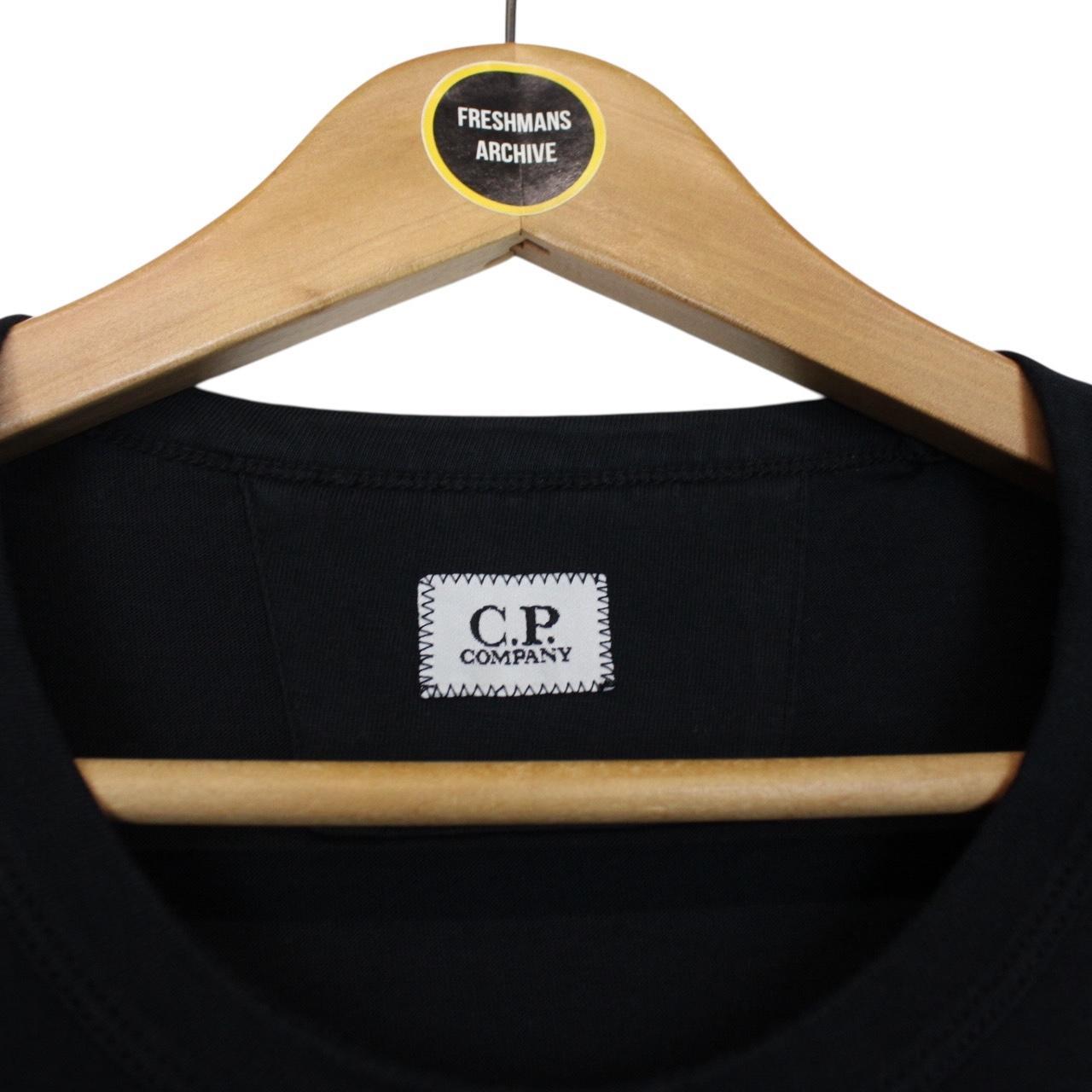 CP Company Navy Blue Goggle Lens Short Sleeve Cotton T-Shirt
