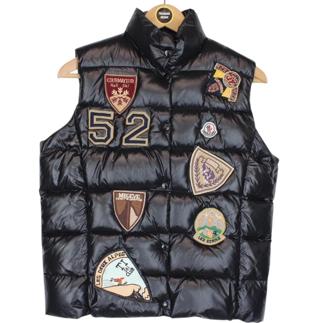 Vintage Moncler Black Down Patch Emblem Gilet / Bodywarmer Jacket