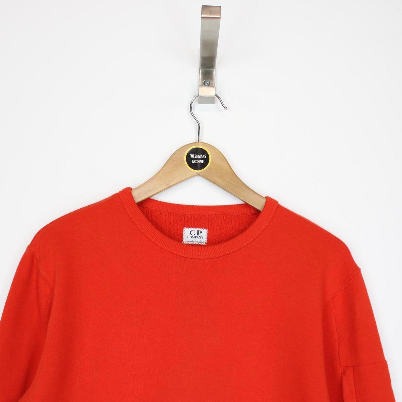 CP Company Red Goggle Lens Cotton Sweatshirt Jumper