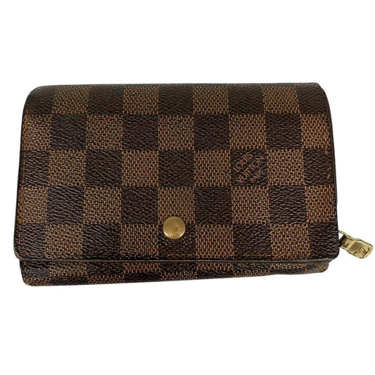 Vintage Louis Vuitton 2004 Brown Damier Ebene Porte Tresor Wallet