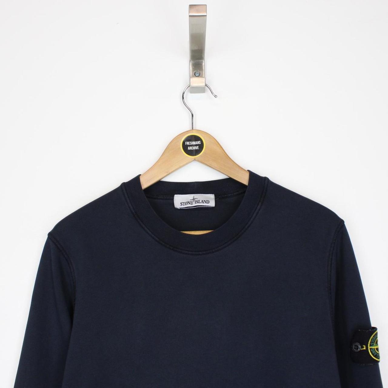 Stone Island SS 2022 Navy Blue Cotton Sweatshirt Jumper