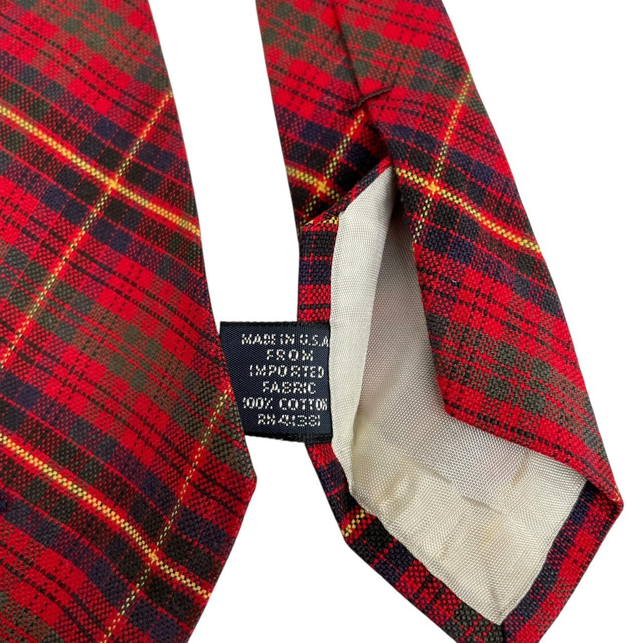 Vintage Ralph Lauren Red Tartan Check Cotton Tie