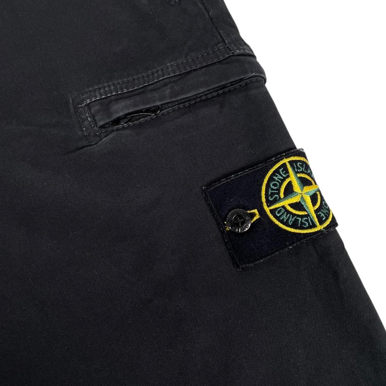 Stone Island AW 2021 Black Skinny Fit Cargo Trousers