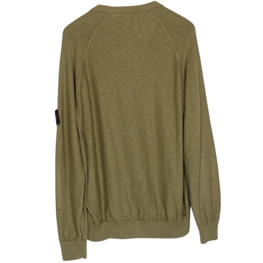 Stone Island SS 2017 Khaki Green Cotton Blend Knit Jumper