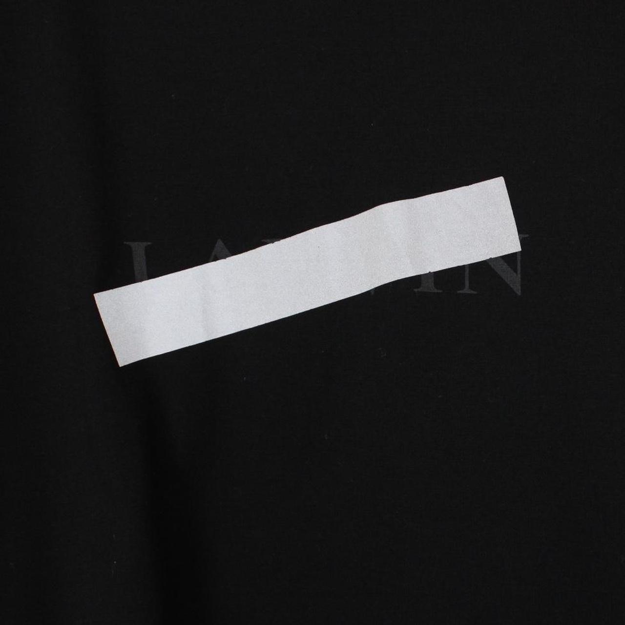 Lanvin Black and White Hidden Logo Print Short Sleeve T-Shirt