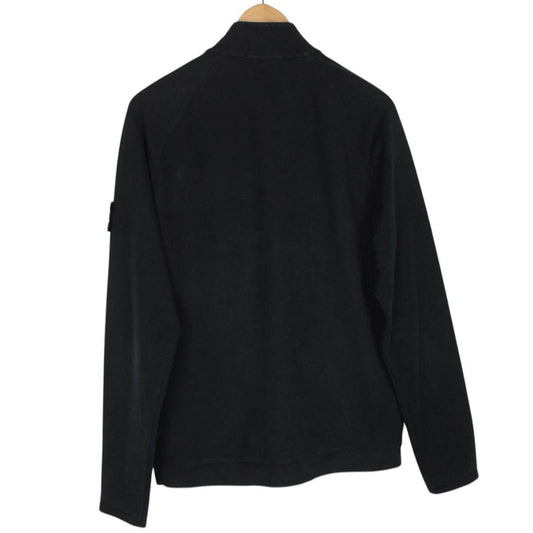 Stone Island Ghost AW 2017 Black Full Zip Resin Cotton Sweatshirt Jumper