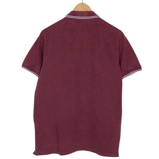 Stone Island AW 2017 Burgundy Short Sleeve Compass Polo Shirt