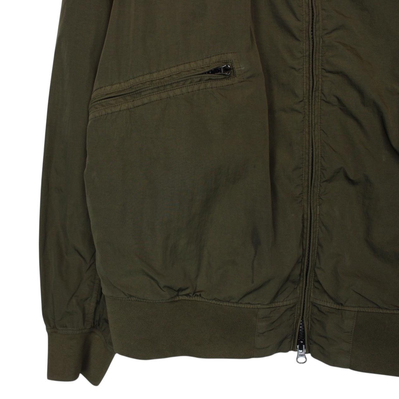 CP Company Green Full Zip Chrome-R Nylon Garment Dyed Goggle Jacket