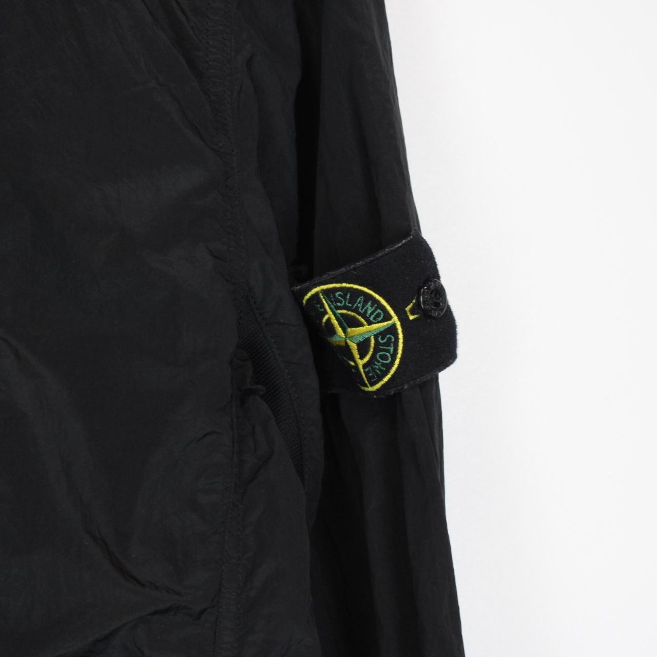 Stone Island SS 2018 Black Full Zip Nylon Metal Shimmer Overshirt Jacket