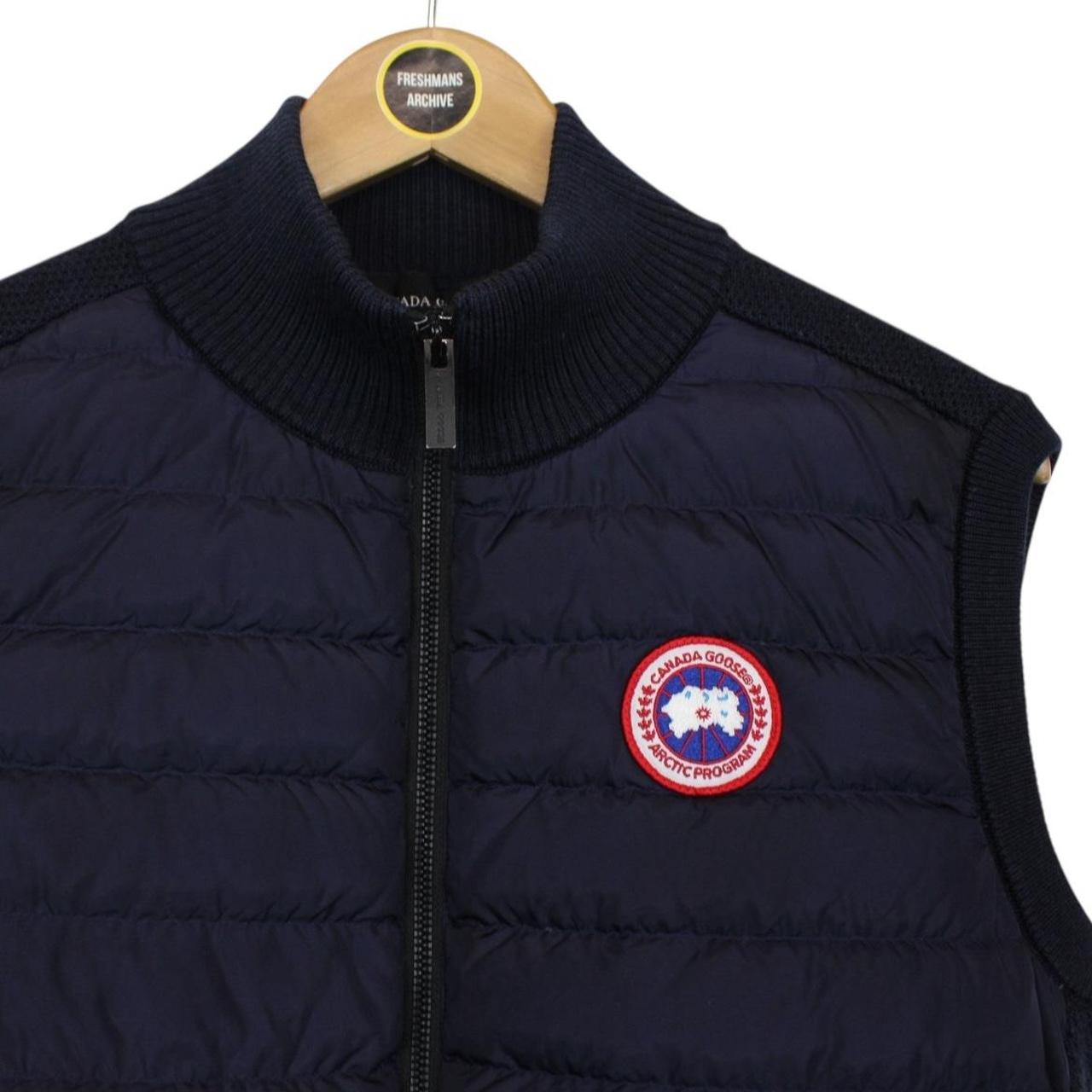 Canada Goose Hybridge Wool Knit Navy Blue Down Gilet / Bodywarmer