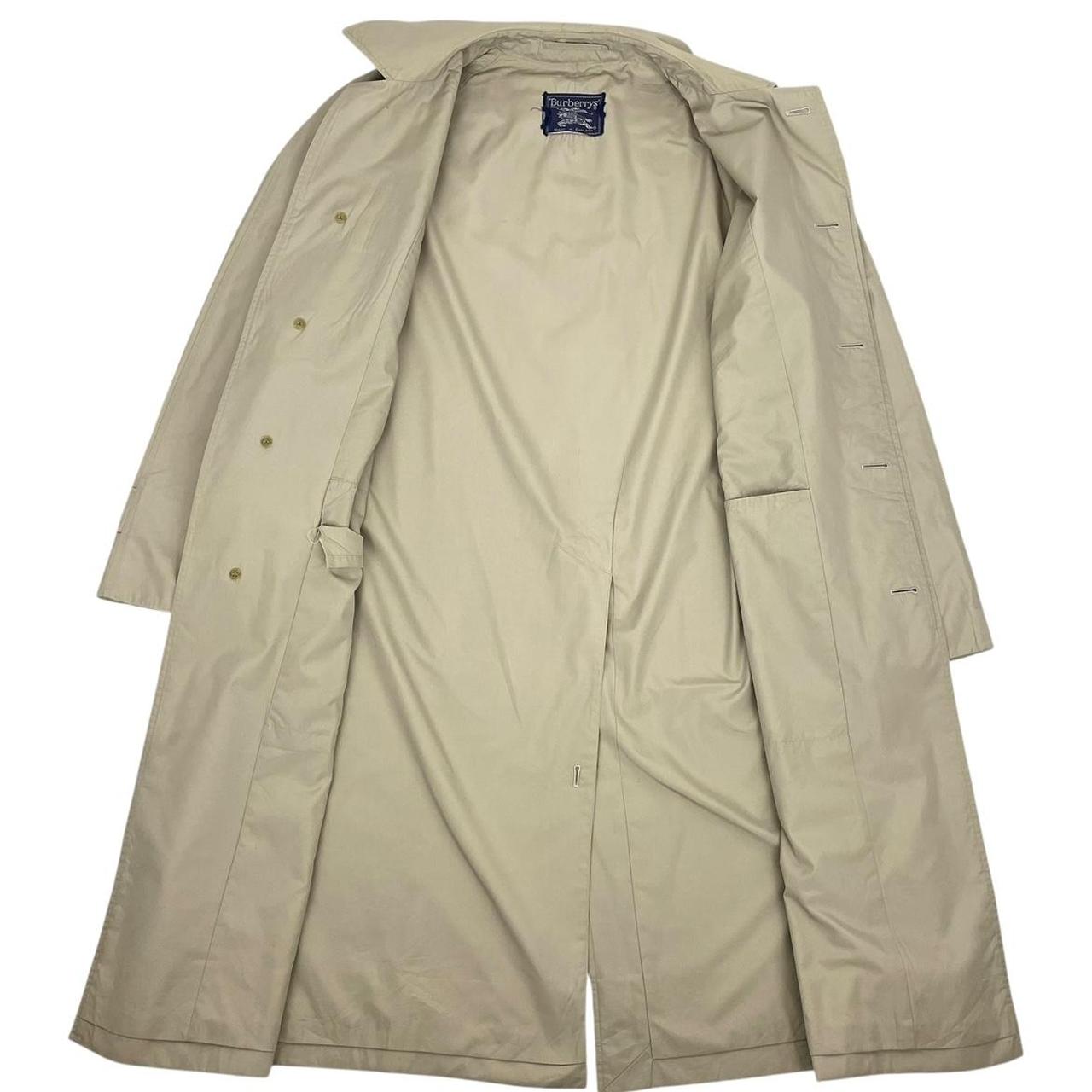 Vintage 90s Burberry Beige Single Breasted Trench Coat