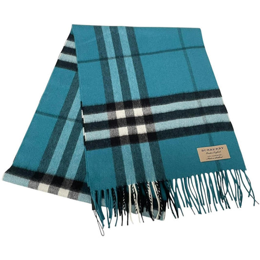 Burberry Green Nova Check Cashmere Scarf