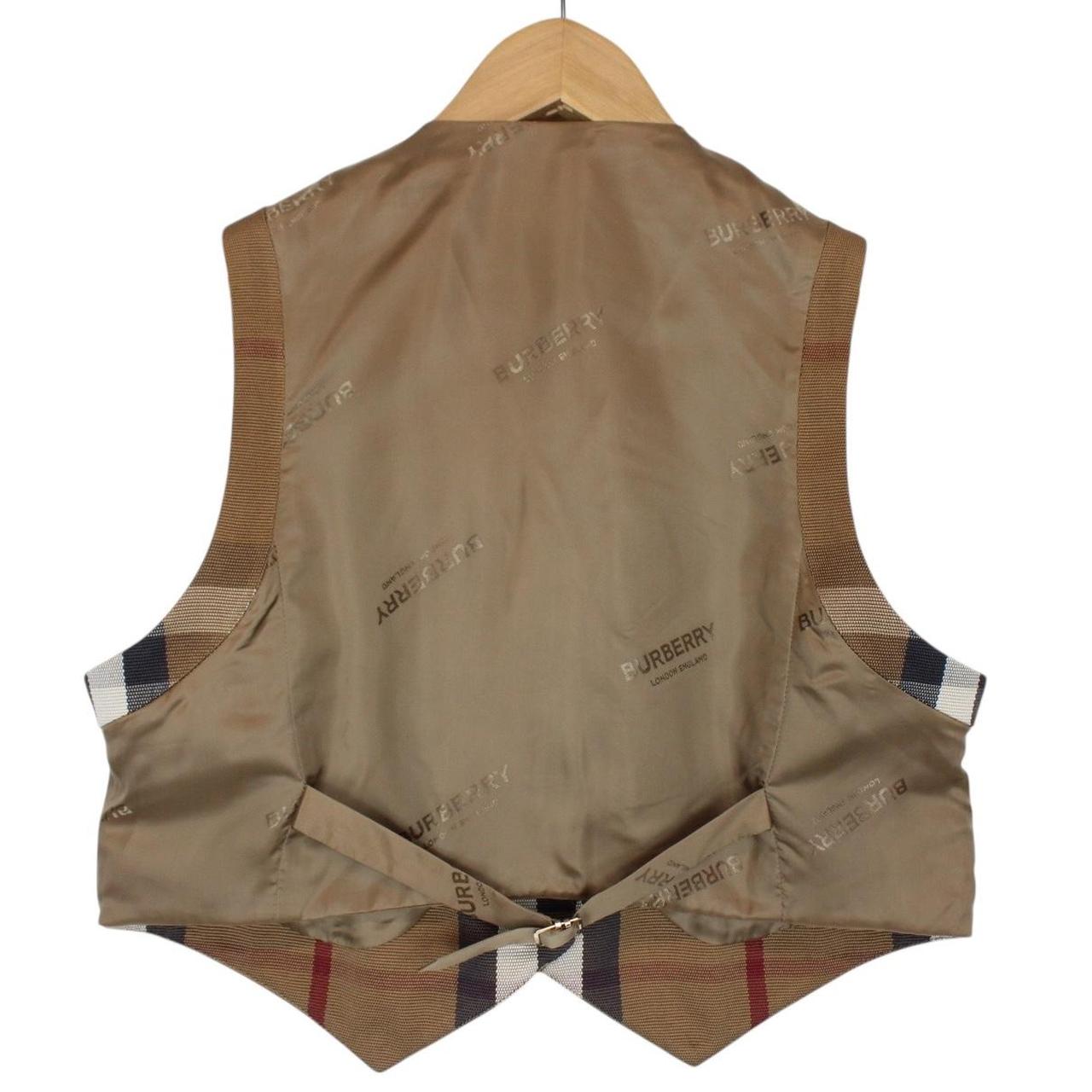 Burberry Birch Brown Nova Check Cropped Waistcoat