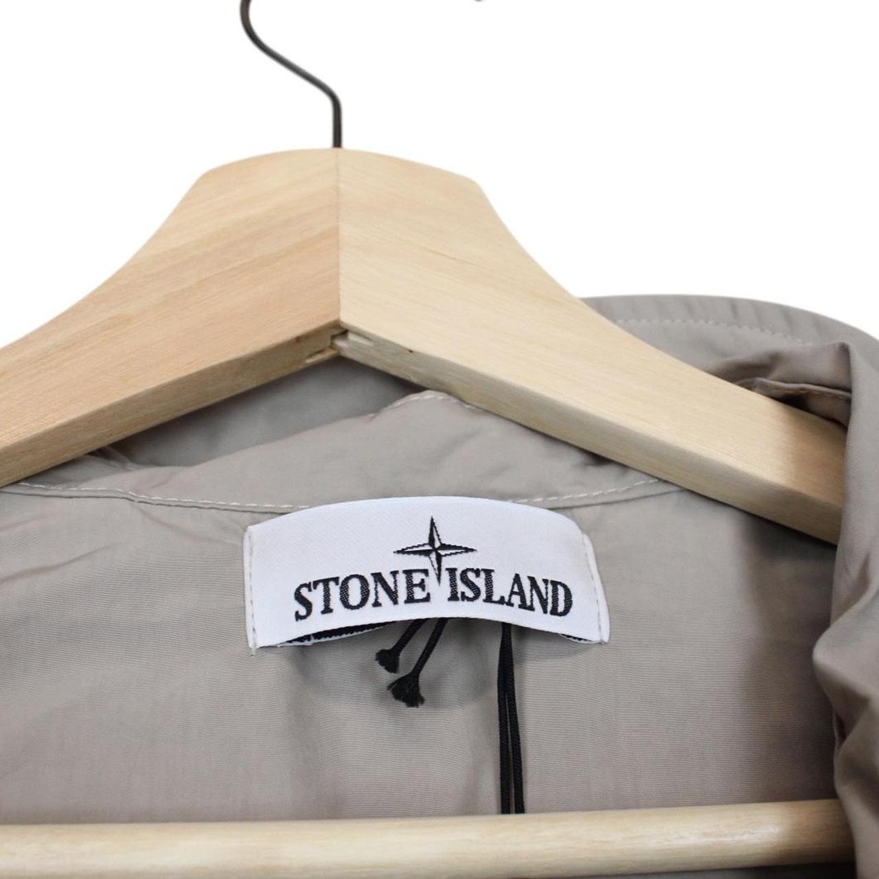 Stone Island SS 2023 Beige Hyper Dense Nylon Raso Full Zip Hooded Jacket