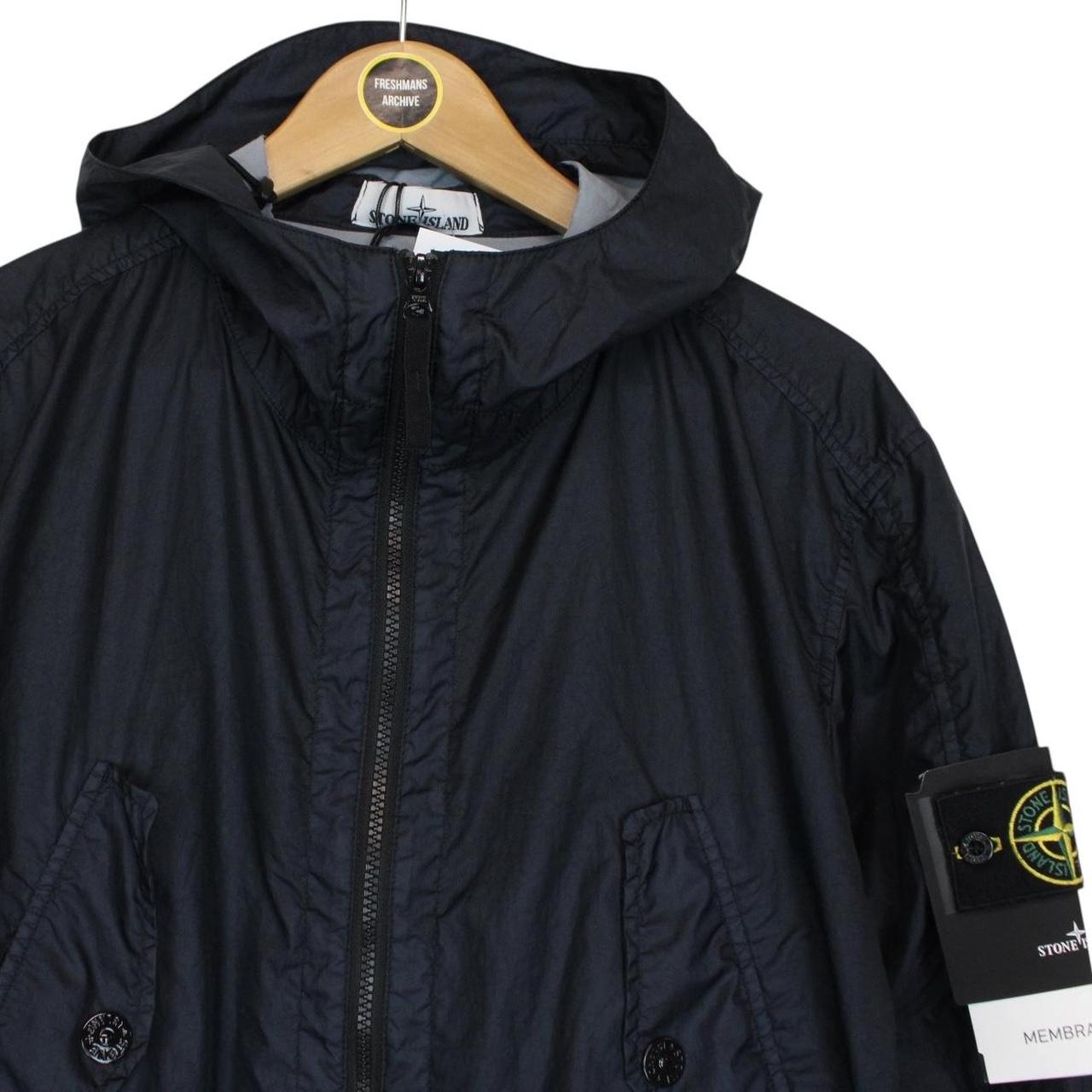 Stone Island SS 2018 Membrana 3L TC Navy Blue Hooded Jacket
