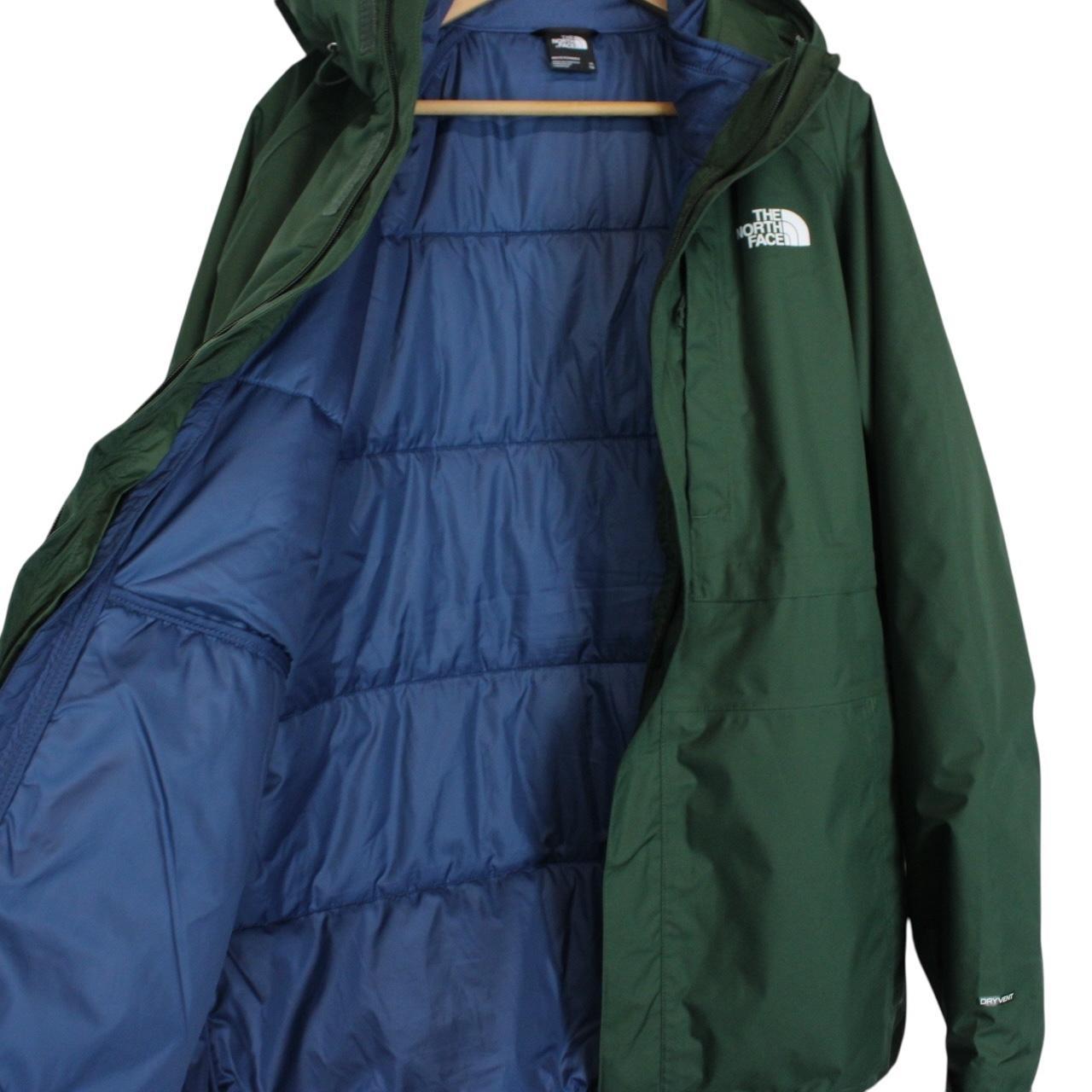 The North Face Modis Triclimate 3-in-1 Green and Blue Full Zip Waterproof Jacket
