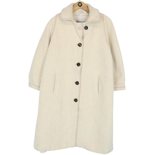 Vintage 80s Burberry Cream Wool Coat
