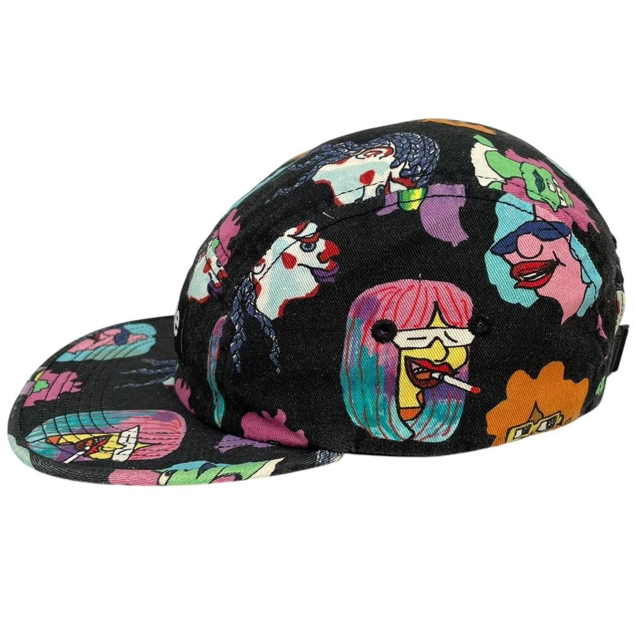 Supreme Black and Multicoloured Gonz Heads Camp 5 Panel Camp Baseball Cap