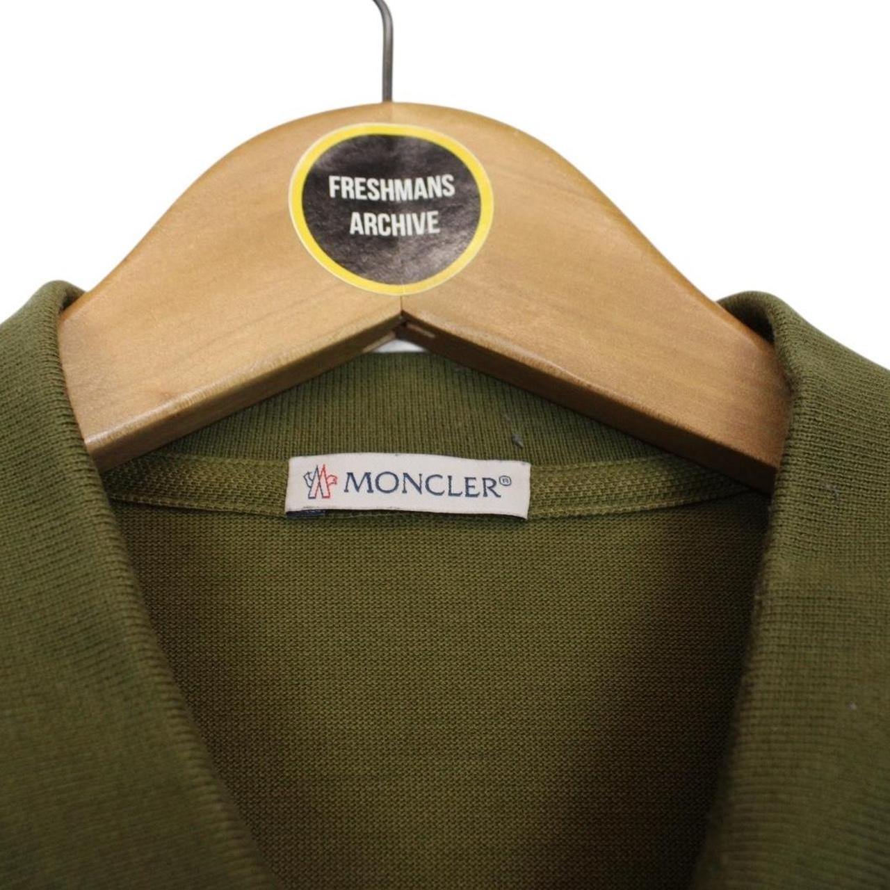 Moncler Maglia Manica Corta Green Short Sleeve Cotton Polo Shirt