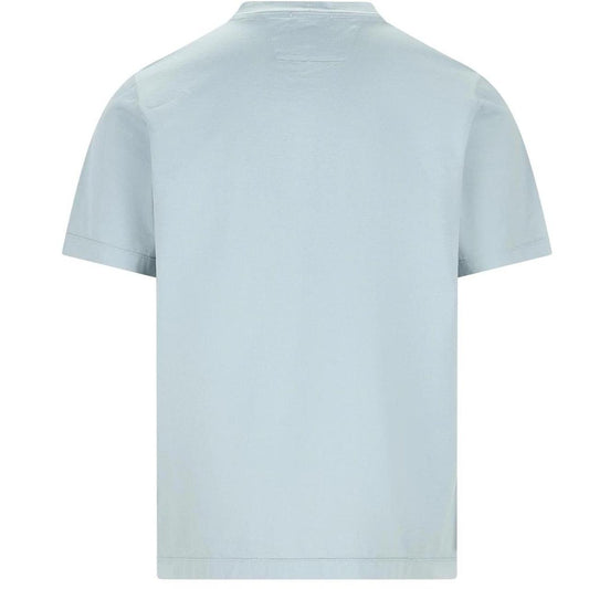 CP Company Light Blue 70/2 Logo Print Cotton Short Sleeve T-Shirt