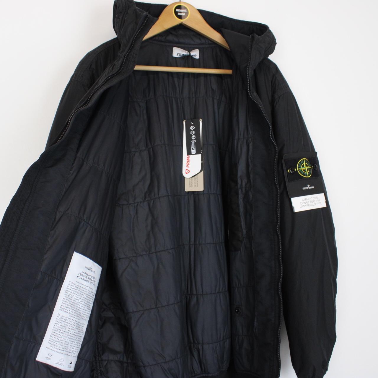 Stone Island AW 2022 Black Garment Dyed Crinkle Reps R-NY Primaloft Jacket