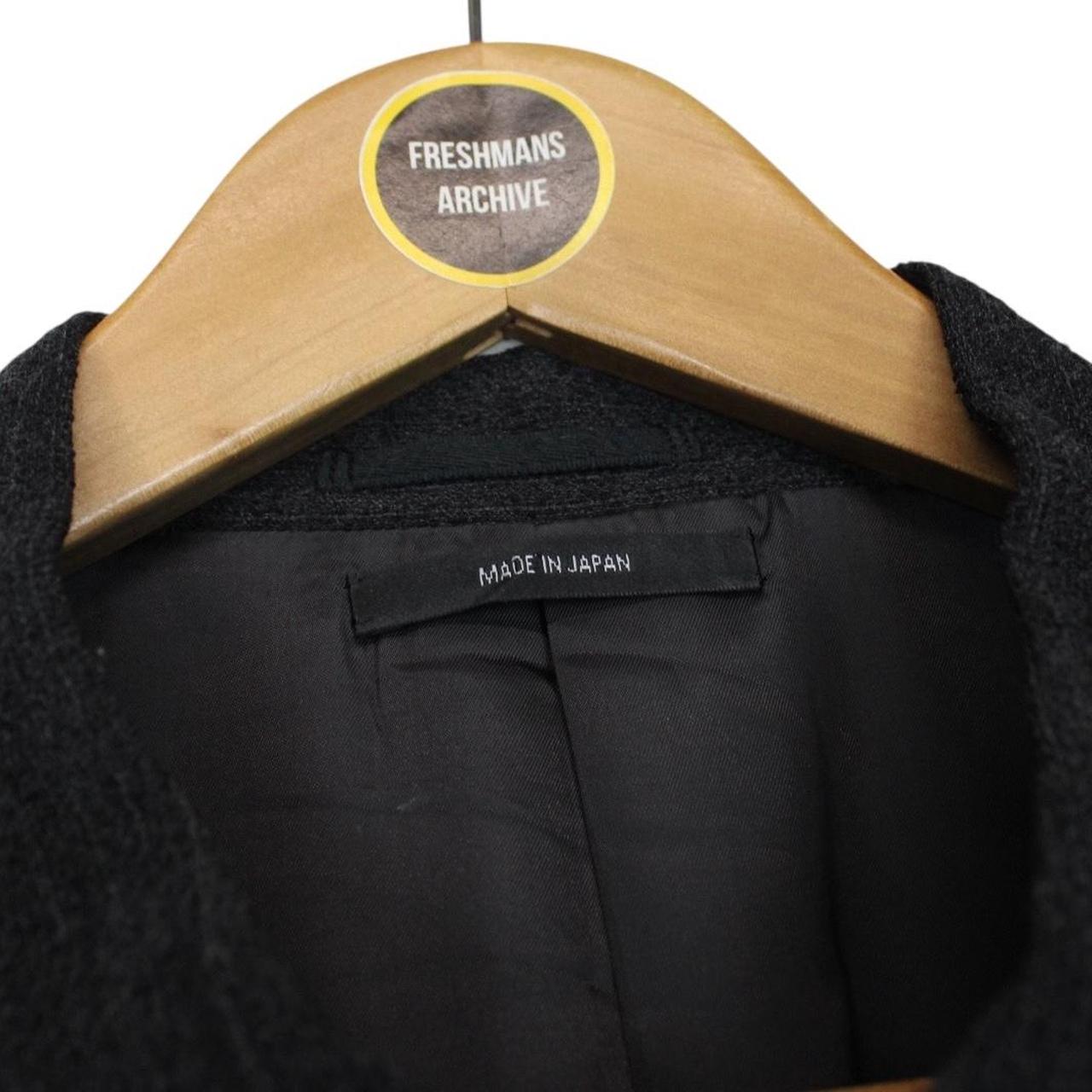 Vintage Issey Miyake Dark Grey Wool Blend Collarless Jacket