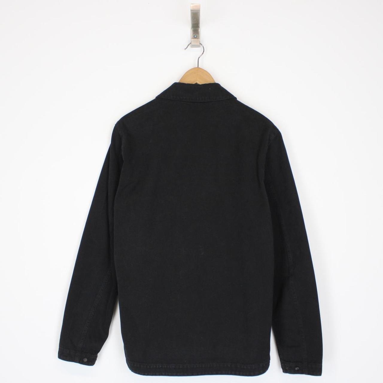 Stone Island AW 2024 Black Cotton Canvas Patch Overshirt Jacket