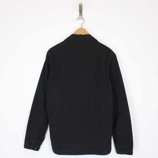 Stone Island AW 2024 Black Cotton Canvas Patch Overshirt Jacket