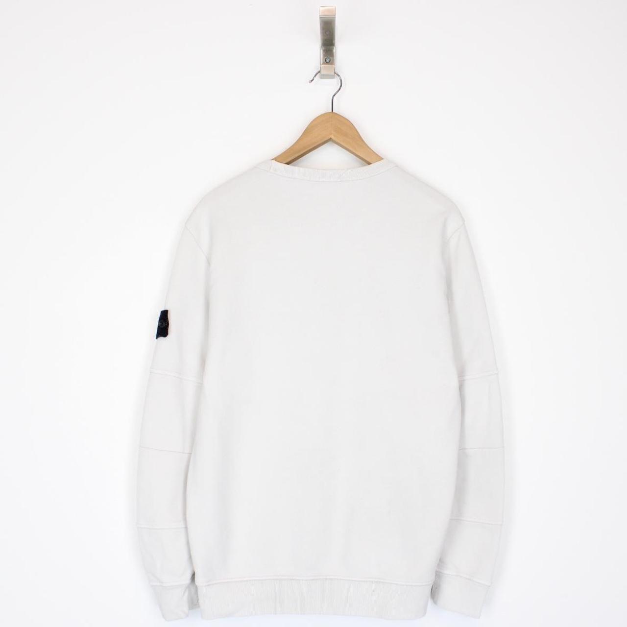 Stone Island AW 2018 Beige Cotton Logo Embroidered Sweatshirt Jumper