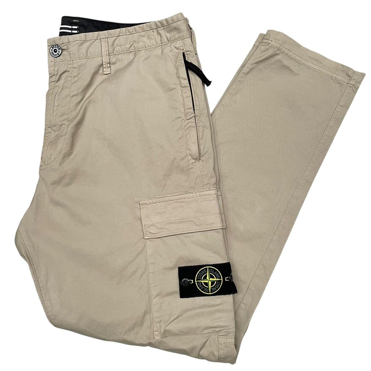 Stone Island SS 2022 Beige RE-T Fit Cargo Trousers