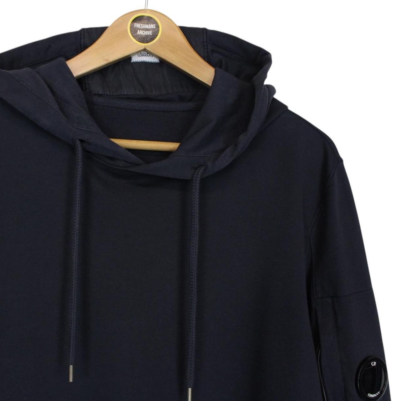 CP Company Navy Blue Cotton Lens Hoodie Jumper