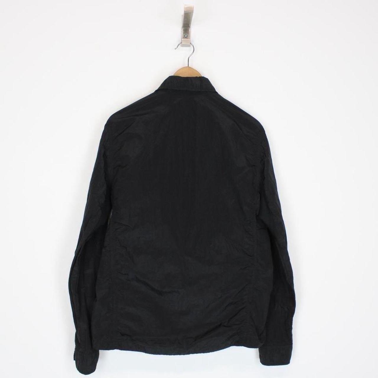 Stone Island SS 2018 Black Full Zip Nylon Metal Shimmer Overshirt Jacket