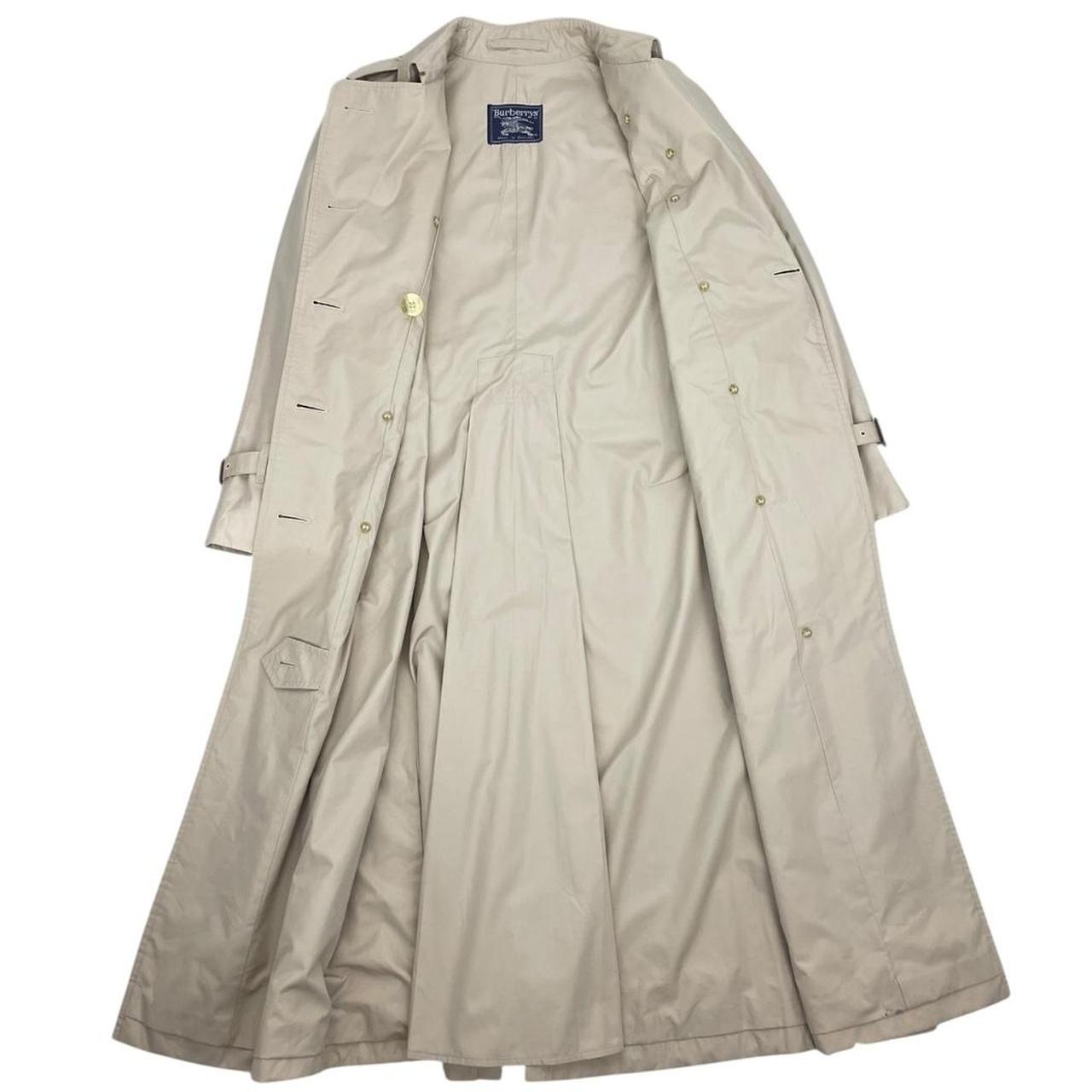 Vintage 90s Burberry Beige Double Breasted Belted Trench Coat