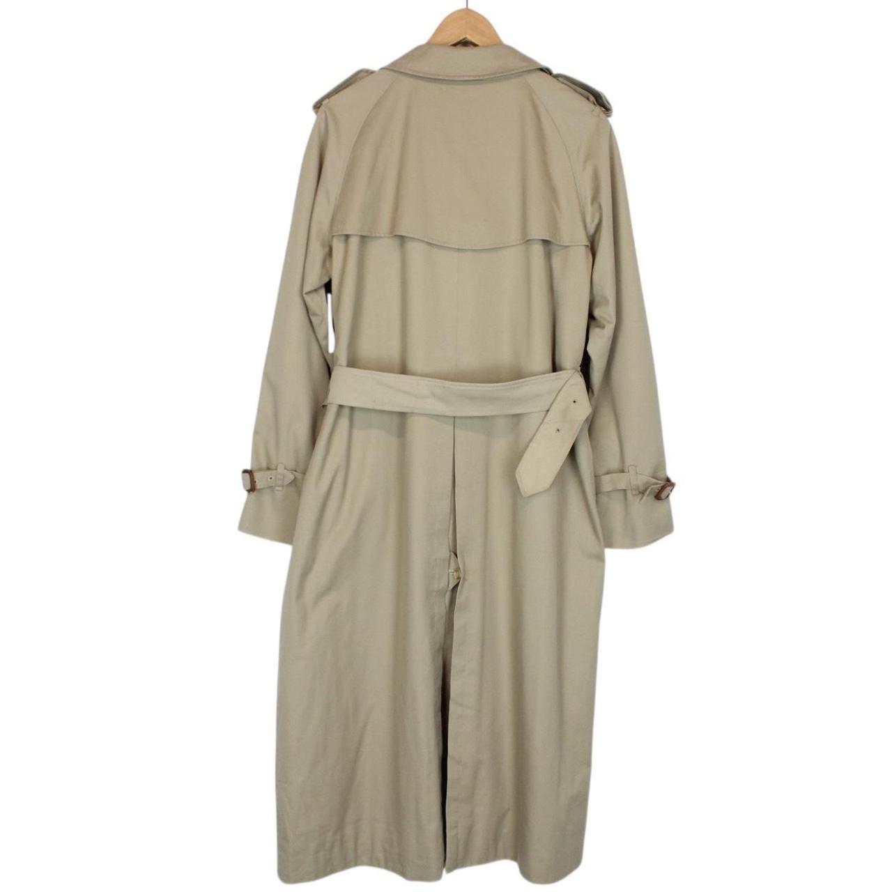 Vintage 90s Burberry Beige Double Breasted Belted Trench Coat