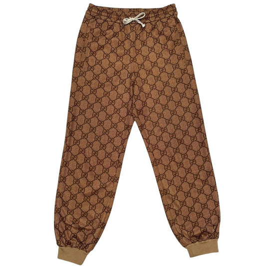 Gucci Brown GG Monogram Technical Jersey Tracksuit Bottoms / Joggers