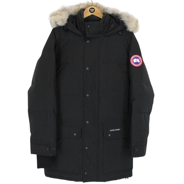 Canada Goose Black Emory Parka Down Coat with Fur Trim