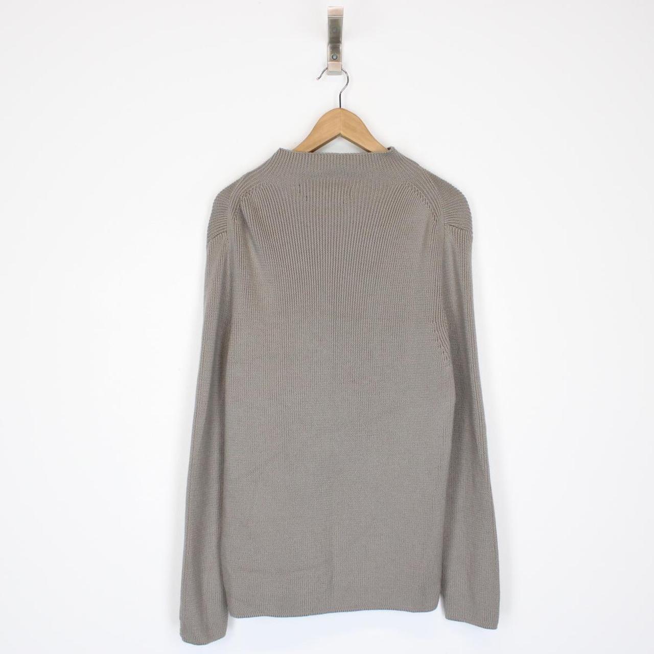 Vintage Stone Island Denims AW 2003 Beige Ribbed Wool Knit Jumper