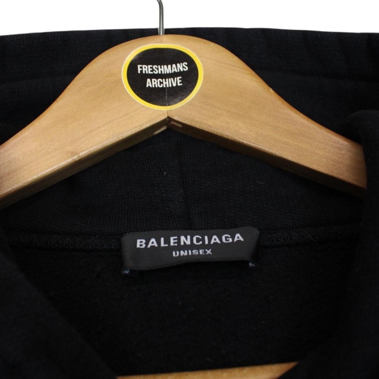 Balenciaga Black Slime Logo Print Oversized Hoodie