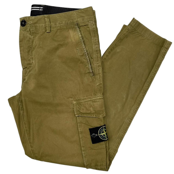 Stone Island SS 2016 Khaki Green Slim Fit Cargo Trousers
