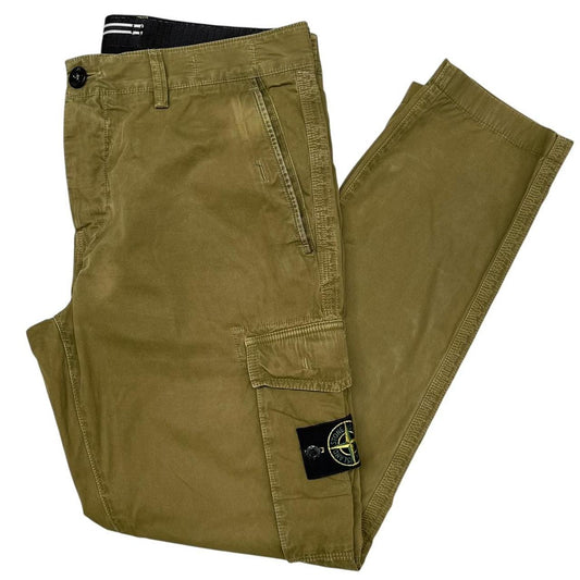 Stone Island SS 2016 Khaki Green Slim Fit Cargo Trousers