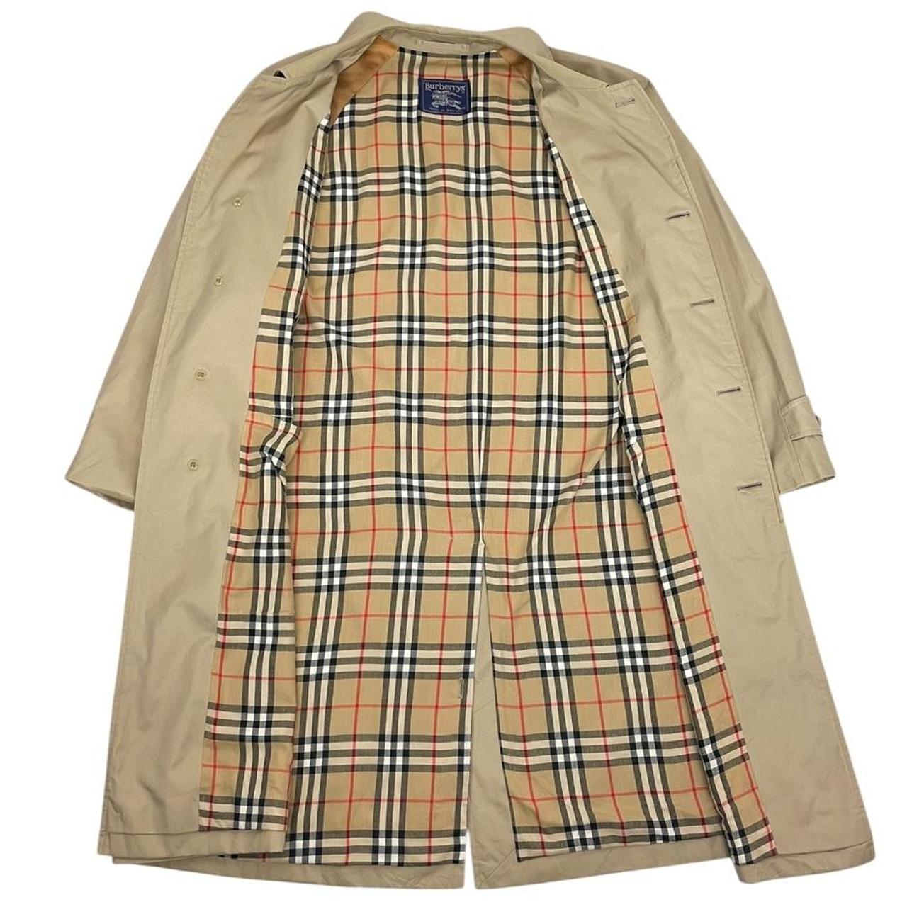 Vintage 90s Burberry Beige Single Breasted Trench Coat